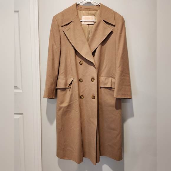 Pendleton Jackets & Blazers - Vintage 80s Carmel Brown Pendleton USA Made Size 8 100% Virgin Wool TrenchCoat